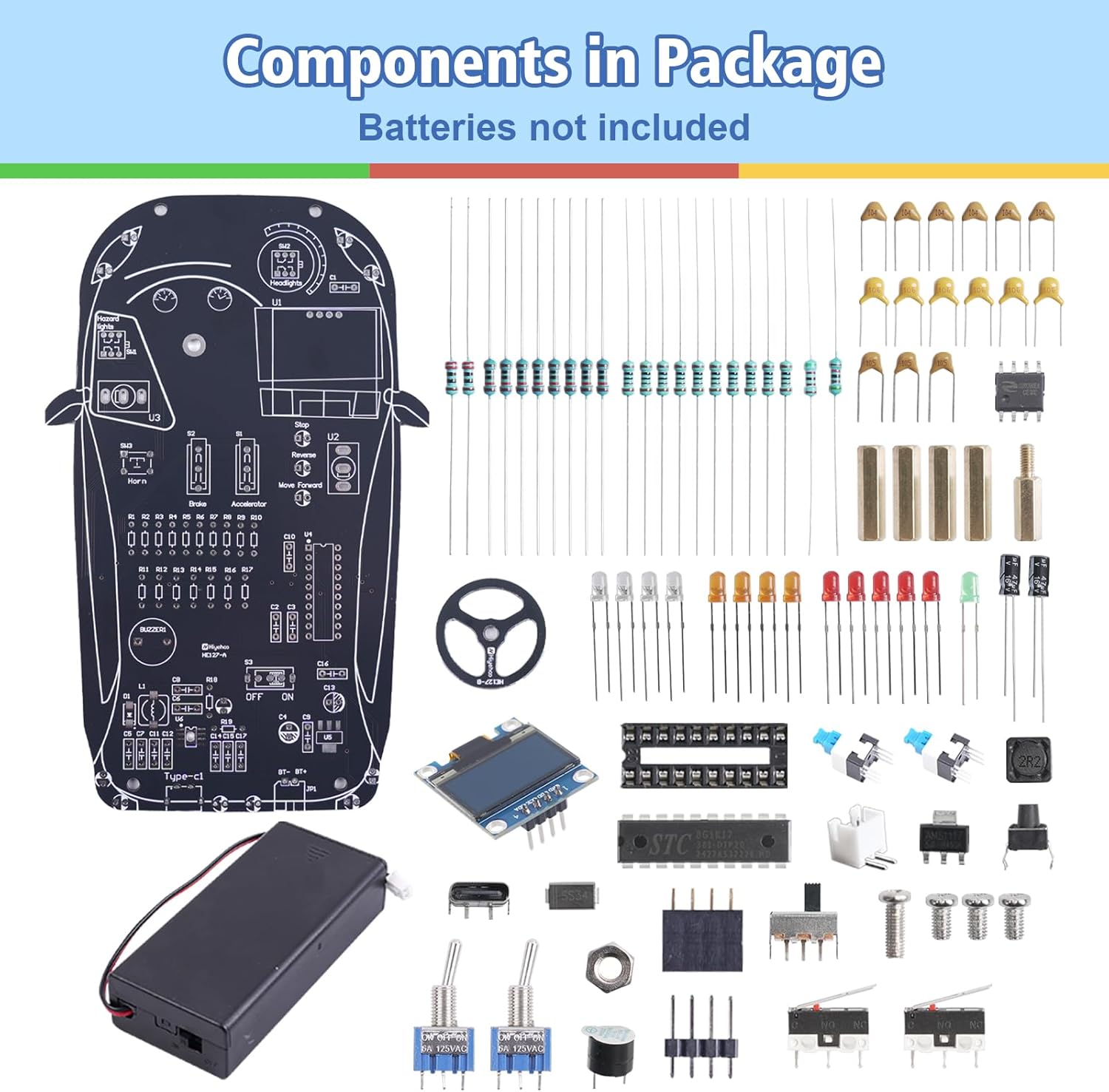 Набор для пайки DIY: Автомобил – обзор и цена Diy Electronics Learning Kit