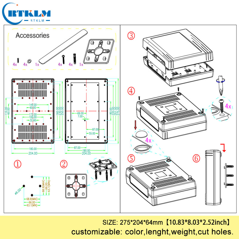 Корпус для электроники, пласти – обзор и цена Diy Electronics Box